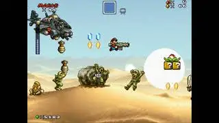 Mushroom Kingdom Fusion v0.8:Alternate Earth - Sahara Scramble Metal Slug Level (Mario)