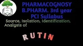 RUTIN - Unit -3 (Glycosides) B. Pharma 3rd year 5th semester, PHARMACOGNOSY & PHYTOCHEMISTRY
