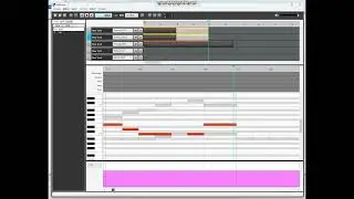 ファミコン音源作曲ソフト「FamiDriver」での作曲のようす