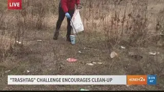 Washington Air National Guard recruiters take part in 'Trashtag Challenge'