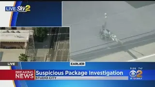 Suspicious package investigation in Studio City
