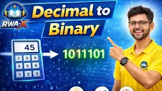 Decimal to Binary Conversion | Easy Method & Tricks | RWA-X 💻📘