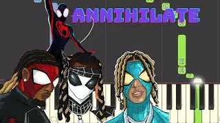 Spider-Man Across the Spider-Verse - Annihilate - Piano Tutorial [EASY] + Sheet