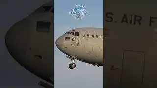 Boeing C17 USA Air Force landing at Lisbon Airport