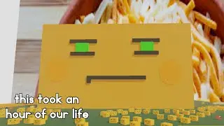 Pushing a giant Block of Cheese off a Roblox Map