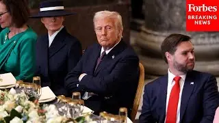 President Donald Trump Is Introduced At The Inaugural Luncheon At The US Capitol