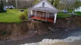Eroding Lake Ontario shoreline puts houses in peril