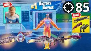 85 Elimination JOHNNY STORM (Human Torch) Solo vs Squad ZERO BUILD (FORTNITE CHAPTER 6 SEASON 3)