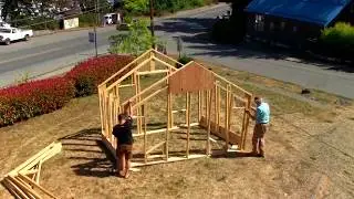 Treecycling builds a shelter frame using I Wood technology