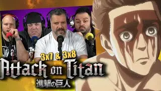 First time watching Attack on Titan reaction episodes 3x7 & 3x8 (Sub)