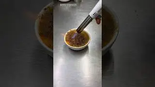 Caramelising method coconut 🥥 cream Brulee | cream br&ucirc;l&eacute;e plate garnish #shorts #brulee #dessert