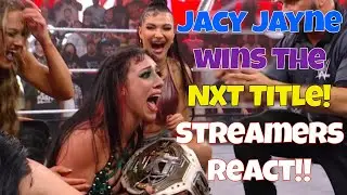 Реакция стримеров! &mdash; Джейси Джейн выигрывает женский титул Nxt!! #wwe #nxt #чемпионат