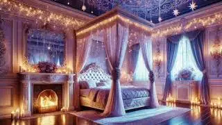 Candlelit Romantasy Bedroom at Night &ndash; Soft Firelight Ambience