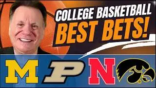 College Basketball Big Ten Predictions TONIGHT! Michigan vs Purdue | Nebraska vs Iowa