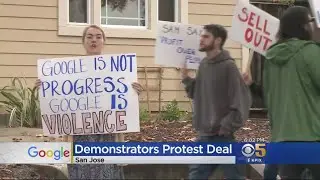 GOOGLE PROTEST:  Demonstrators target San Jose mayor's home to protest Google property deal