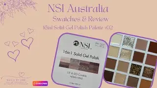 NSI Australia 16in1 Solid Gel Palette #02 Swatches