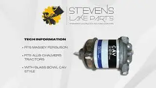 3597838M91 New Fuel Filter Assembly (Glass) Fits Massey Ferguson 231 233 235 240 245 250 254 255 +
