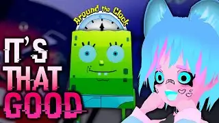 🔴 Spooky Spongebob Game | Around the Clock at Bikini Bottom 🐀 EN VTuber (vertical)