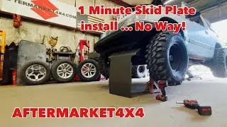 1 Minute DIY AFTERMARKET4X4 Tracker Skid Plate installation .. impossible! Suzuki Sidekick 