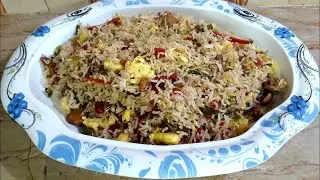 chicken and Vegetable egg fried rice | Chinese rice | fried rice | cuisine corner