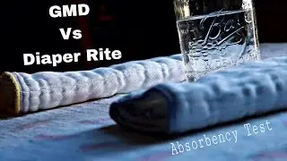 ABSORBENCY TEST: Green Mountain Diaper prefold VS Diaper Rite bamboo prefold