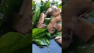 Грибной салат с перечным винегретом #рецепт #домашняяеда