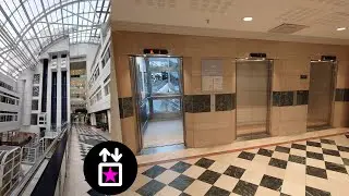 Stockholm, SWE: Modernised by KONE - KONE Senic Traction Elevators at World Trade Center Stockholm