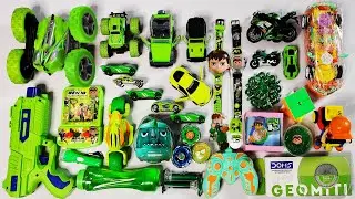 GREEN Toys Collection🤑Doms, Beyblades, Bike, Ben10, Monster Car, Stunt Car, Watch, Scooty, Sharpener