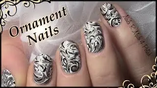 Elegant Ornament Nailart For Short Nails (easy tutorial with nail polish) / Wedding Nail Art