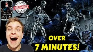 MK Mobile. This is THE LONGEST Faction Wars Battle! Terminator vs. Terminator Endoskeleton Showdown!