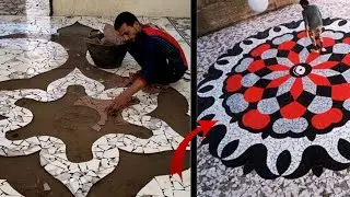 قمه الابداع عمال بارعون فى فن تركيب كسر السيراميك بشكل مذهل !!!! افكار من عالم اخر skills