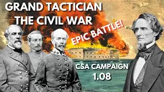 EPIC BATTLE | GRAND TACTICIAN CIVIL WAR GT:CW 1.08 CSA CAMPAIGN  #18
