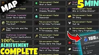 How To Complete All Minecraft Achievements In 1.20+🤫| Minecraft Achievements Map🤯|All Version 😃