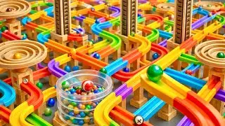 Marble Run Race ASMR &ndash; A Soothing Night Experience for Busy Minds