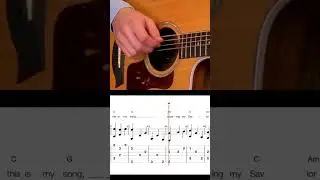 Watch & Learn the Full Hymn - Blessed Assurance Fingerstyle Guitar with Tabs #hymns #guitar #shorts