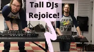 So much better for my back. The Quik Lok DJ233 DJ workstation/table.