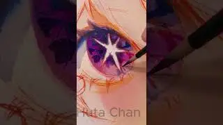 Draw Ai Hoshino with Flamingo Glass Pen | #shorts