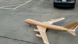 RC Foamboard 747 Taxi Test