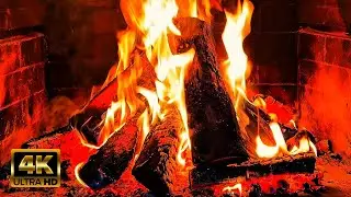 🔥Real Fireplace Crackling Sounds | 10 Hours 4K Fire Ambience for Deep Rest