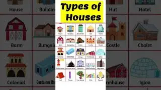 Types of Houses#ytshorts #kidslearning #houses #typesofhouses #shorts #kidsvideo