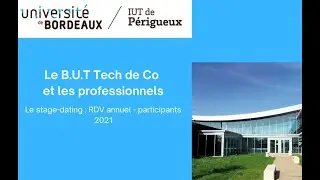 Tech de Co - IUT P&eacute;rigueux - Stage Dating 2021