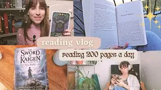 reading vlog 🌼- reading 200 pages a day, amazing books and learning how to crochet