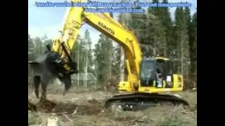 Arrache-souche Pallari KHM140 en action