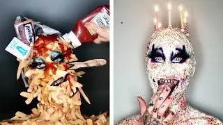Make-Up Artist Transforms Into Creepy Cartoon Characters
