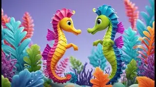 Five Little Seahorses Spinning Around | Nursery Rhymes for Kids & Baby Songs