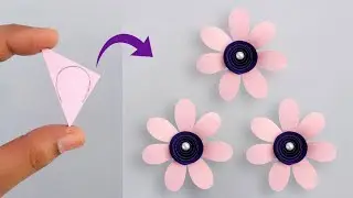 DIY paper flower | Paper flower making step by step | Flower making craft #DelicateDecor