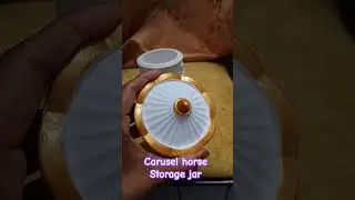 |Gypsum Carousel Horse Storage jar | |gypsum ||concrete craft |