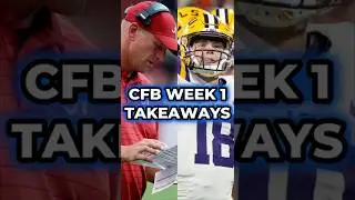 What We Learned In Week 1 #cfb #collegefootball #shorts College Football News