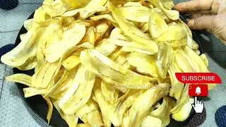🔥घर पर बनाएं बाजार जैसी कच्चे केले की चिप्स Crispy Raw Banana Chips at Home – Just Like Market
