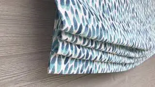 Dark Blue Lotus Petals Faux Relaxed Roman Shade Valance (Lotus in Italian Denim)